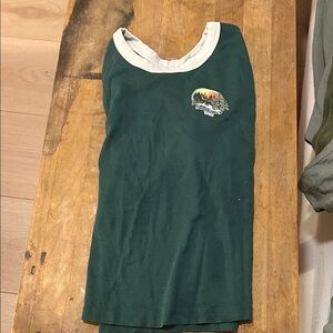 Green Graphic Tank Top